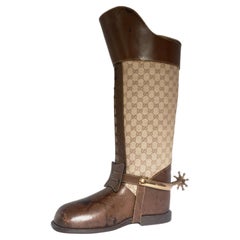 1970s' Vintage Gucci Oversized Equestrian Boot Umbrella Holder