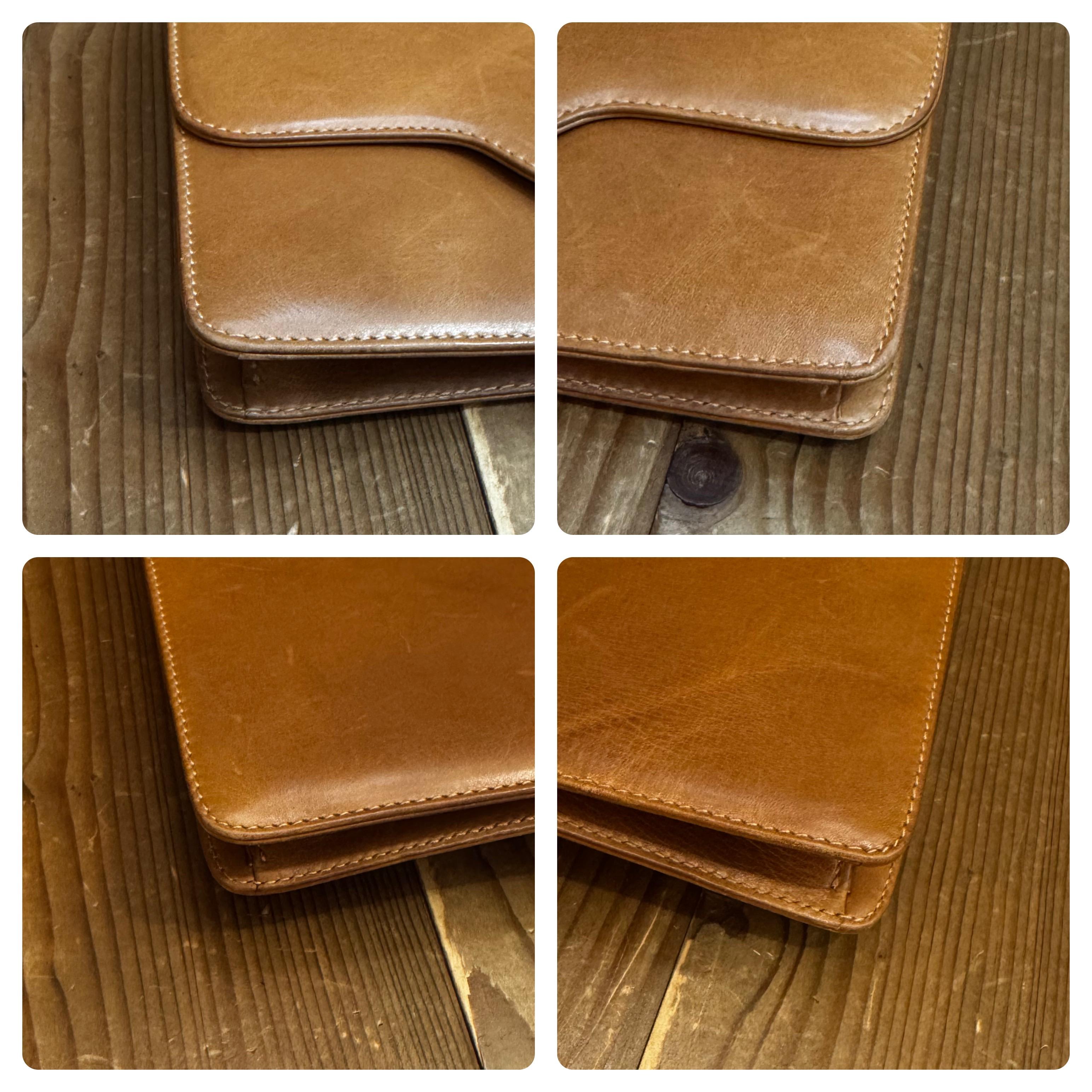 1970s Vintage GUCCI Two-Way Leather Shoulder Bag Cowhide Brown In Good Condition For Sale In Bangkok, TH