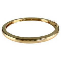 1970's Vintage Handmade Bangle Bracelet 14k Yellow Gold