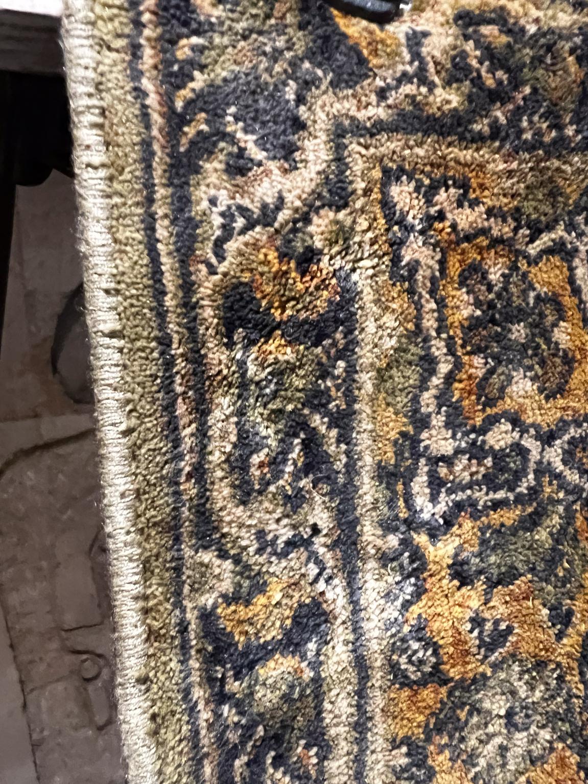 Textile 1970s Vintage Handmade Elegant Persian Rug Silk Tapestry  For Sale