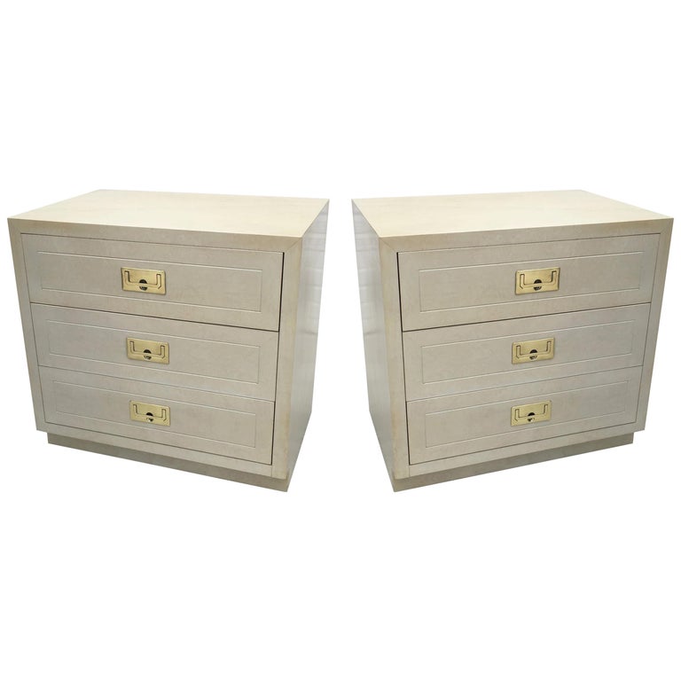 1970s Vintage Henredon Scene One Campaign Style Nightstands
