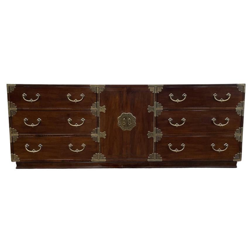 1970s Vintage Henredon Tansu Asian Dresser Credenza