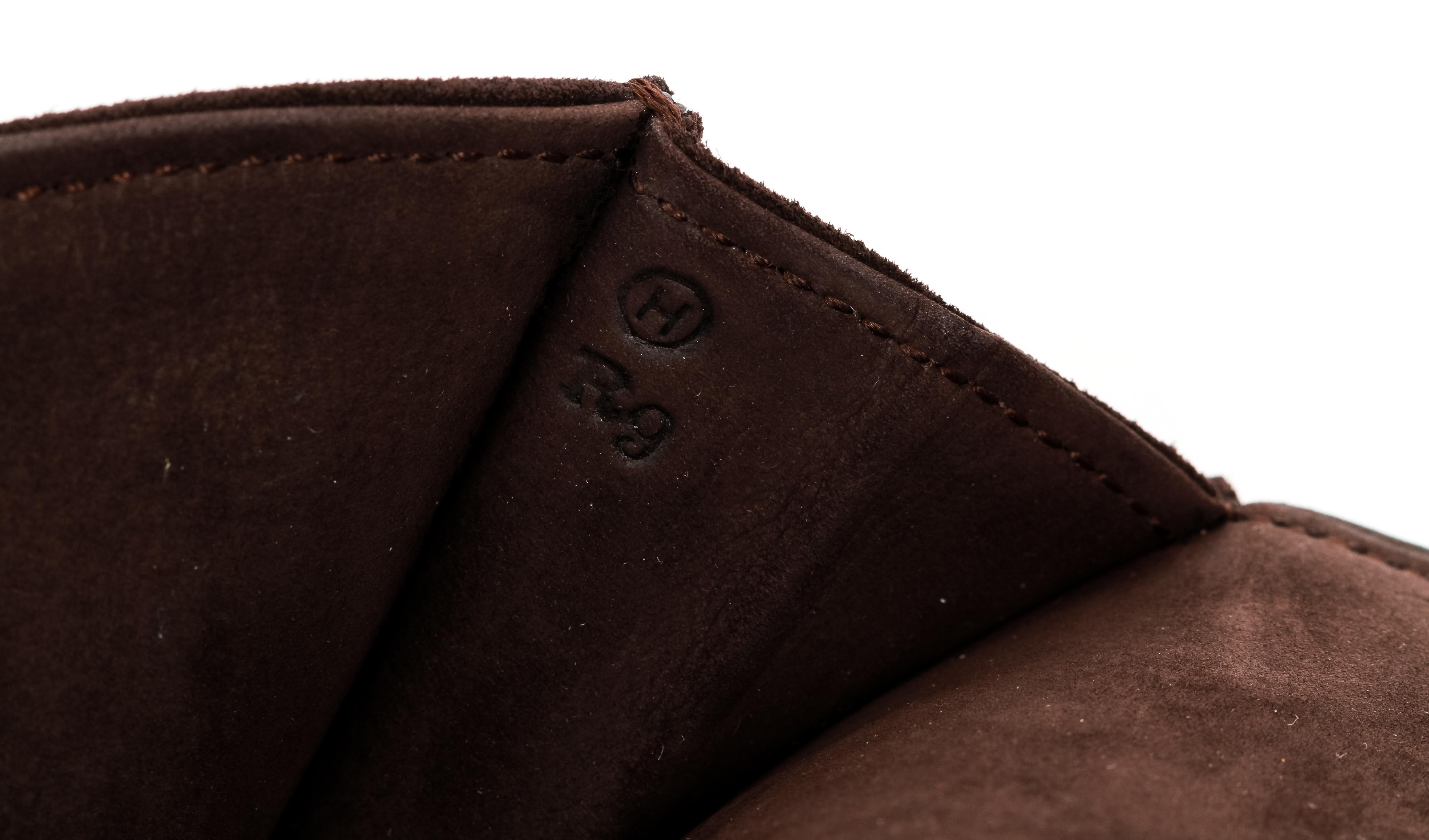 1970's Vintage Hermes Brown Doblis Suede Pochette  Rio en vente 1