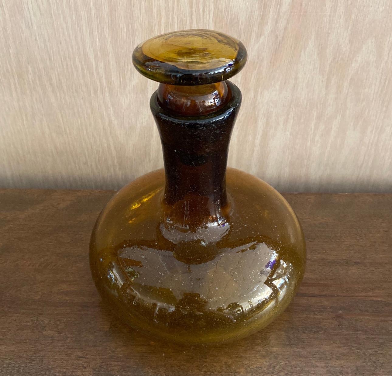 Mid-Century Modern 1970's Vintage Honey Dew Blenko Style Wine Decanter For Sale
