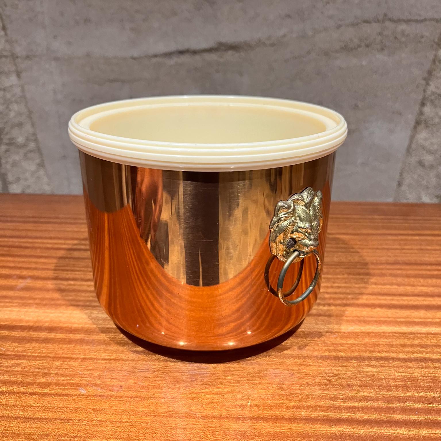 1970s Lion Ice Bucket Copper Craft Guild 1