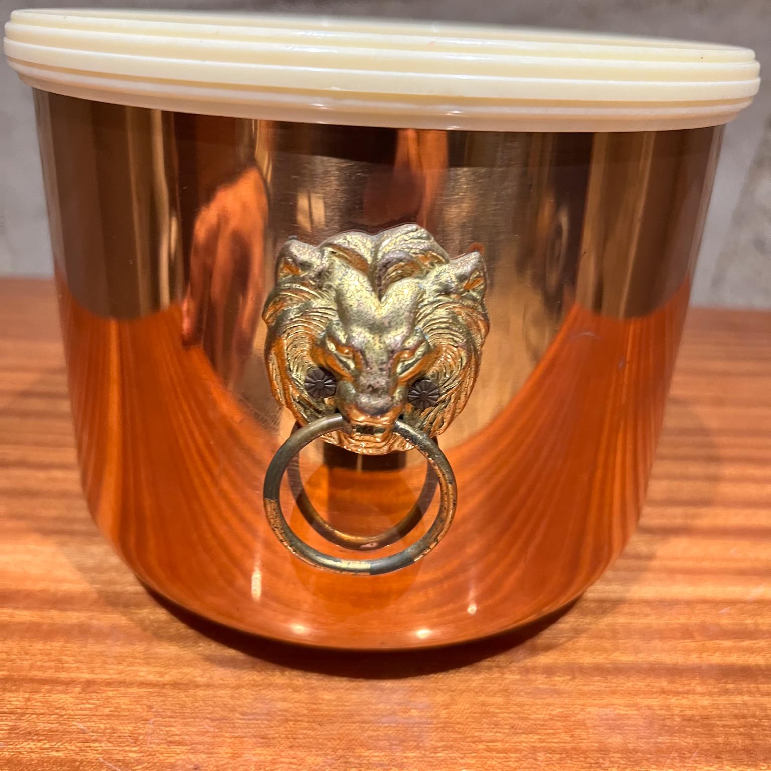 1970s Lion Ice Bucket Copper Craft Guild 2