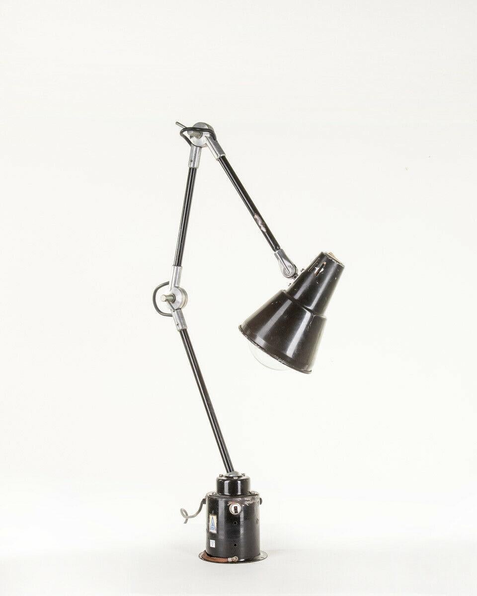 1970s Vintage Industrial Table Lamp Seminara Italian Design In Fair Condition In None, IT