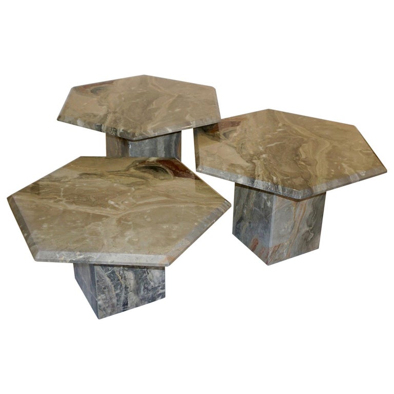 1970s Vintage Italian 3 Geometric White Gray and Red Vein ... A wide variety of vintage nesting tables options are available to you, such as general use, material, and appearance.