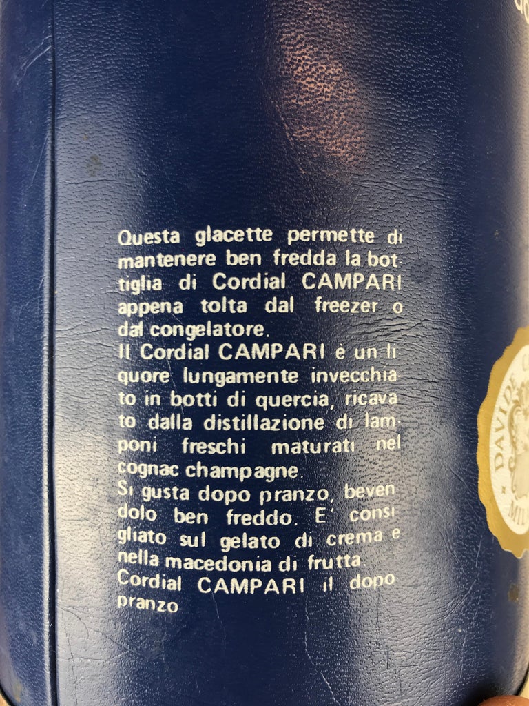 1970s Vintage Italian Advertising Cordial Campari Glacette For Sale 1