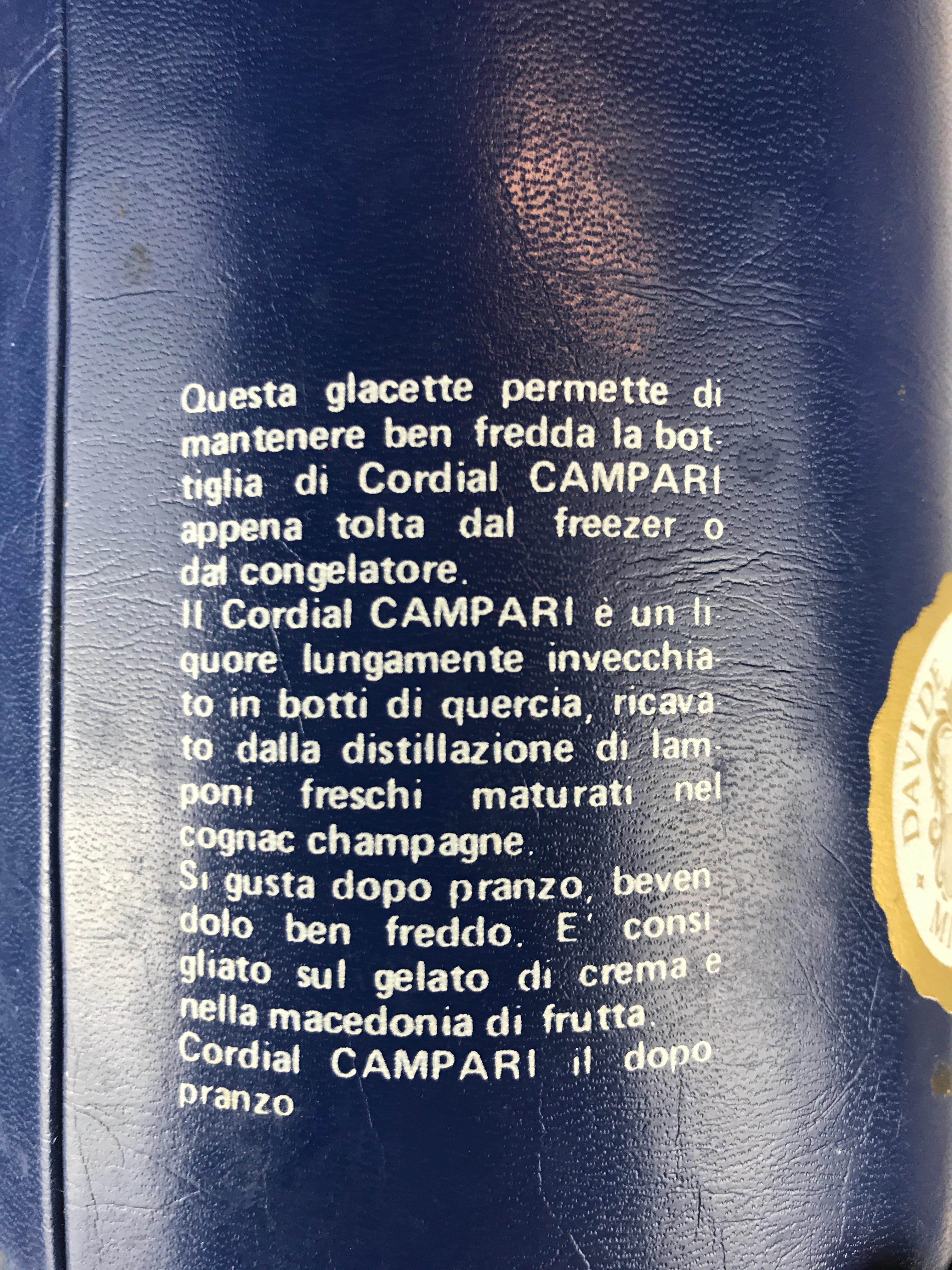 1970s Vintage Italian Advertising Cordial Campari Glacette For Sale 2