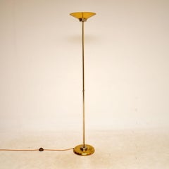 1970s Vintage Italian Brass & Chrome Floor Lamp