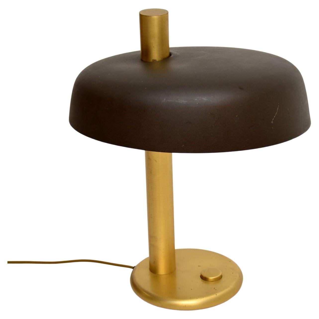 1970s Vintage Italian Brass Desk Lamp For Sale