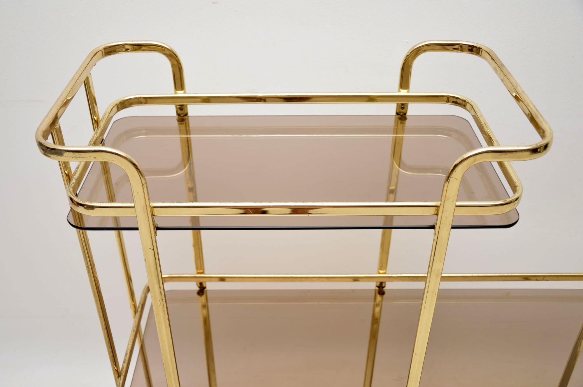 1970s Vintage Italian Brass Side Table / Cabinet 2