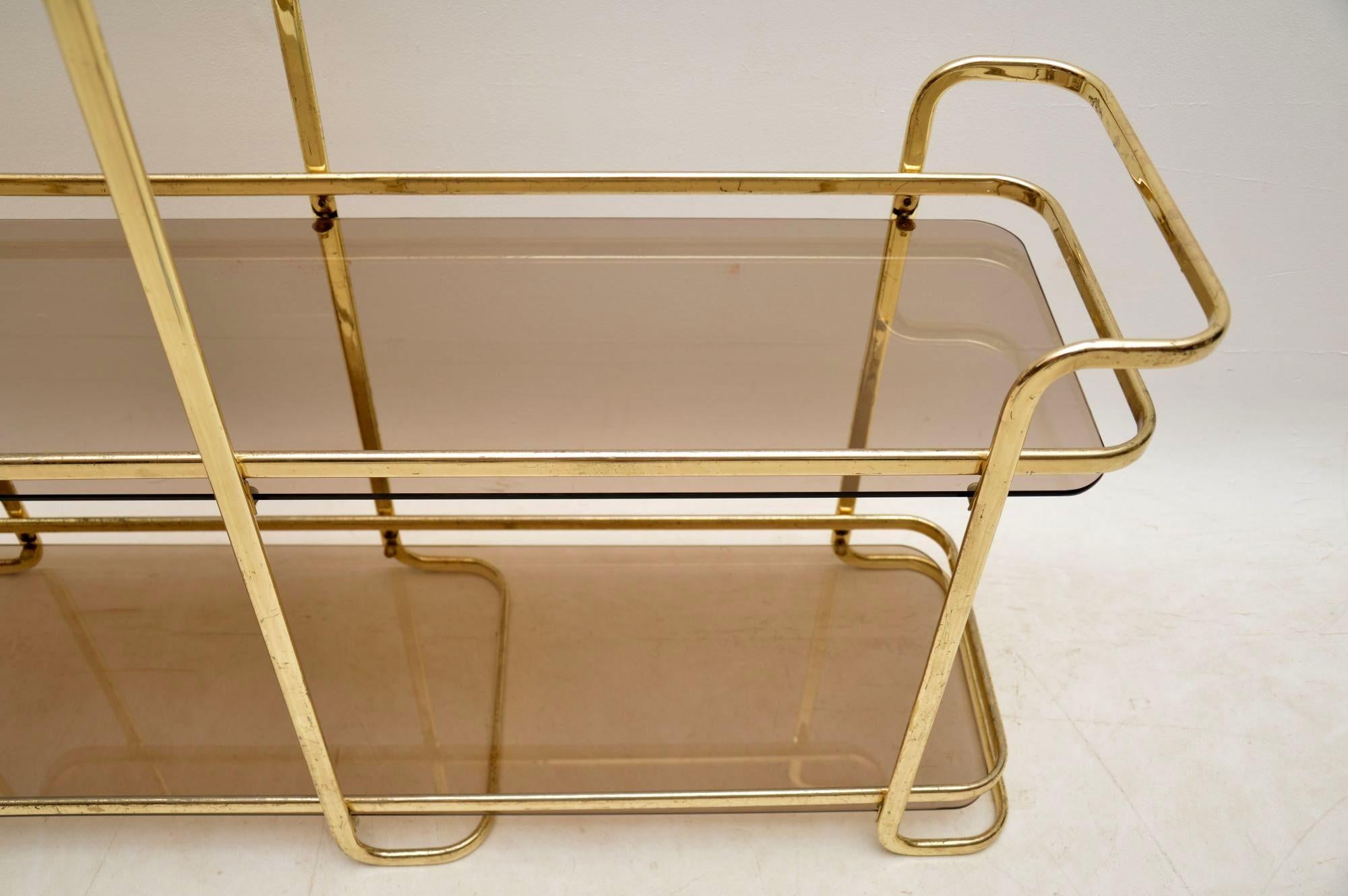 1970s Vintage Italian Brass Side Table / Cabinet 4