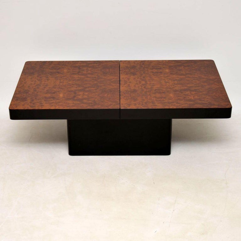 1970s Vintage Italian Burr Walnut Coffee Table For At 1stdibs Mid Century Modern 1970s Vintage Italian Burr Walnut Coffee Table For