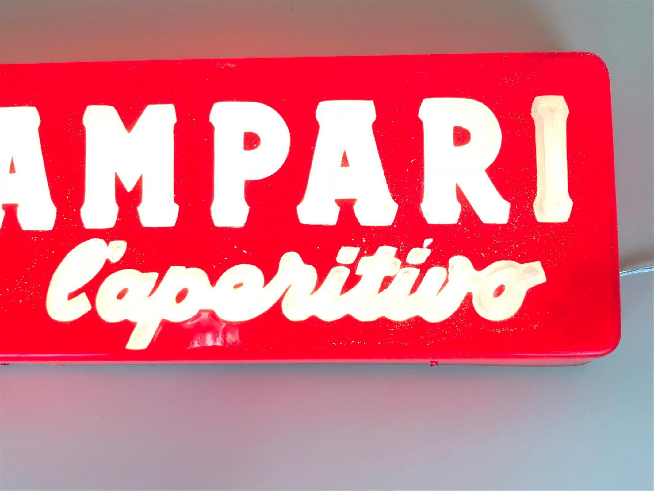 1970s Vintage Italian Campari L'aperitivo Campari the Aperitif Illuminated Sign 3