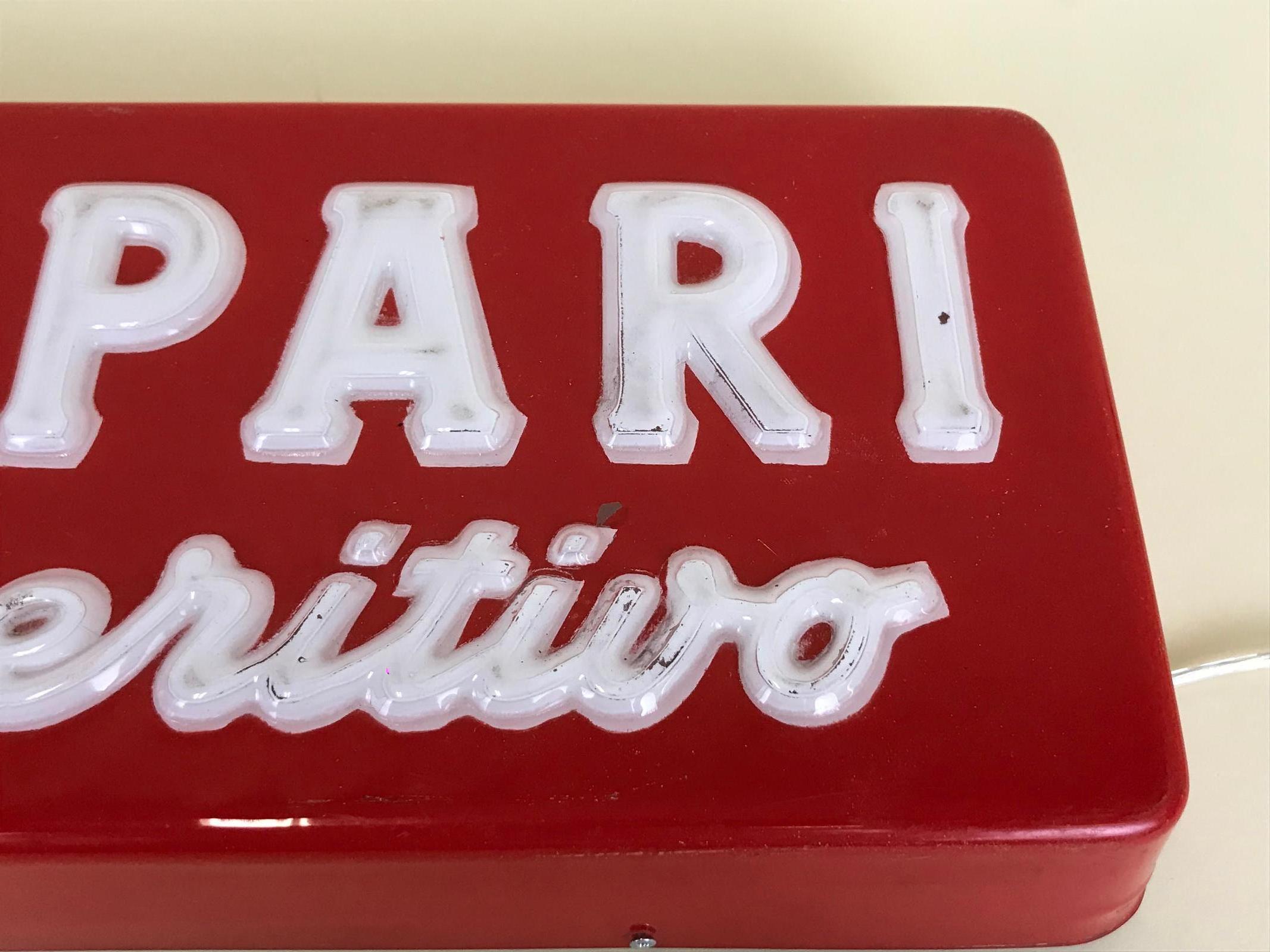 1970s Vintage Italian Campari L'aperitivo Campari the Aperitif Illuminated Sign 6