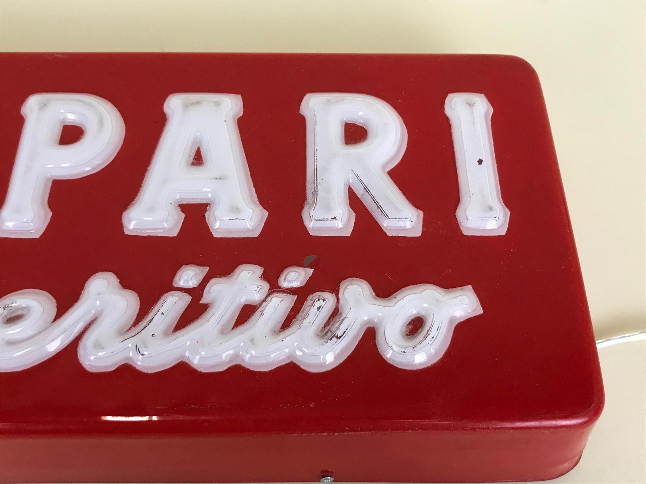 1970s Vintage Italian Campari L'aperitivo Campari the Aperitif Illuminated Sign 7