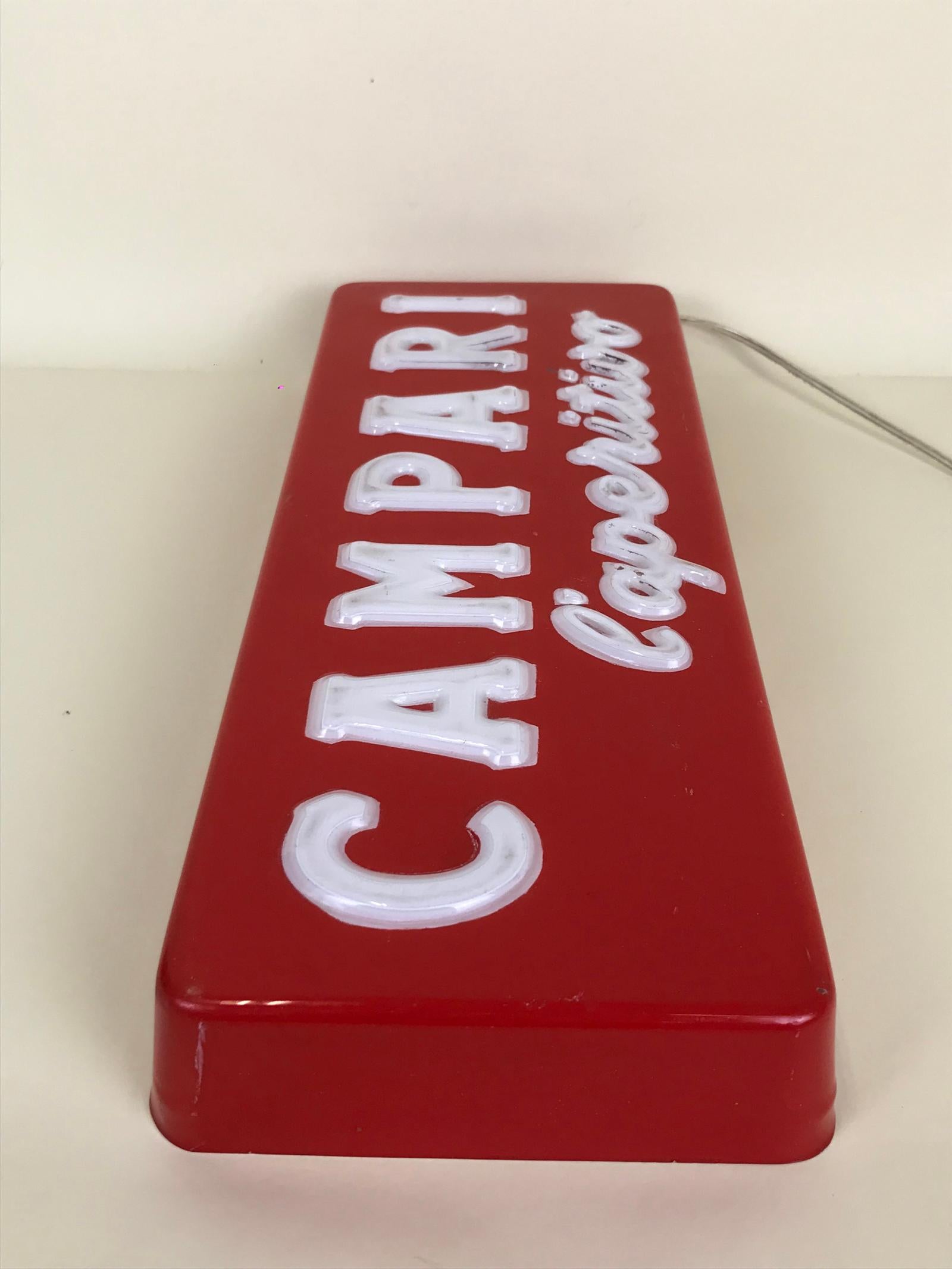 1970s Vintage Italian Campari L'aperitivo Campari the Aperitif Illuminated Sign 8