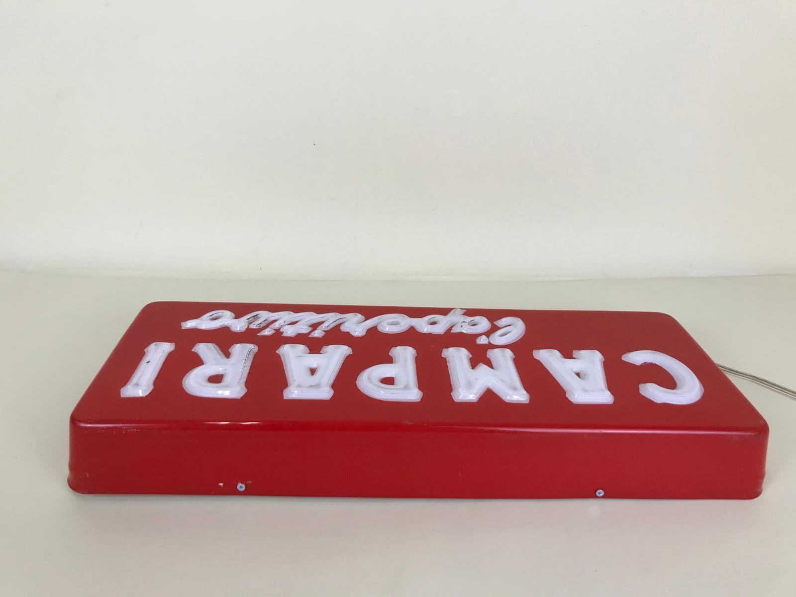 1970s Vintage Italian Campari L'aperitivo Campari the Aperitif Illuminated Sign 9