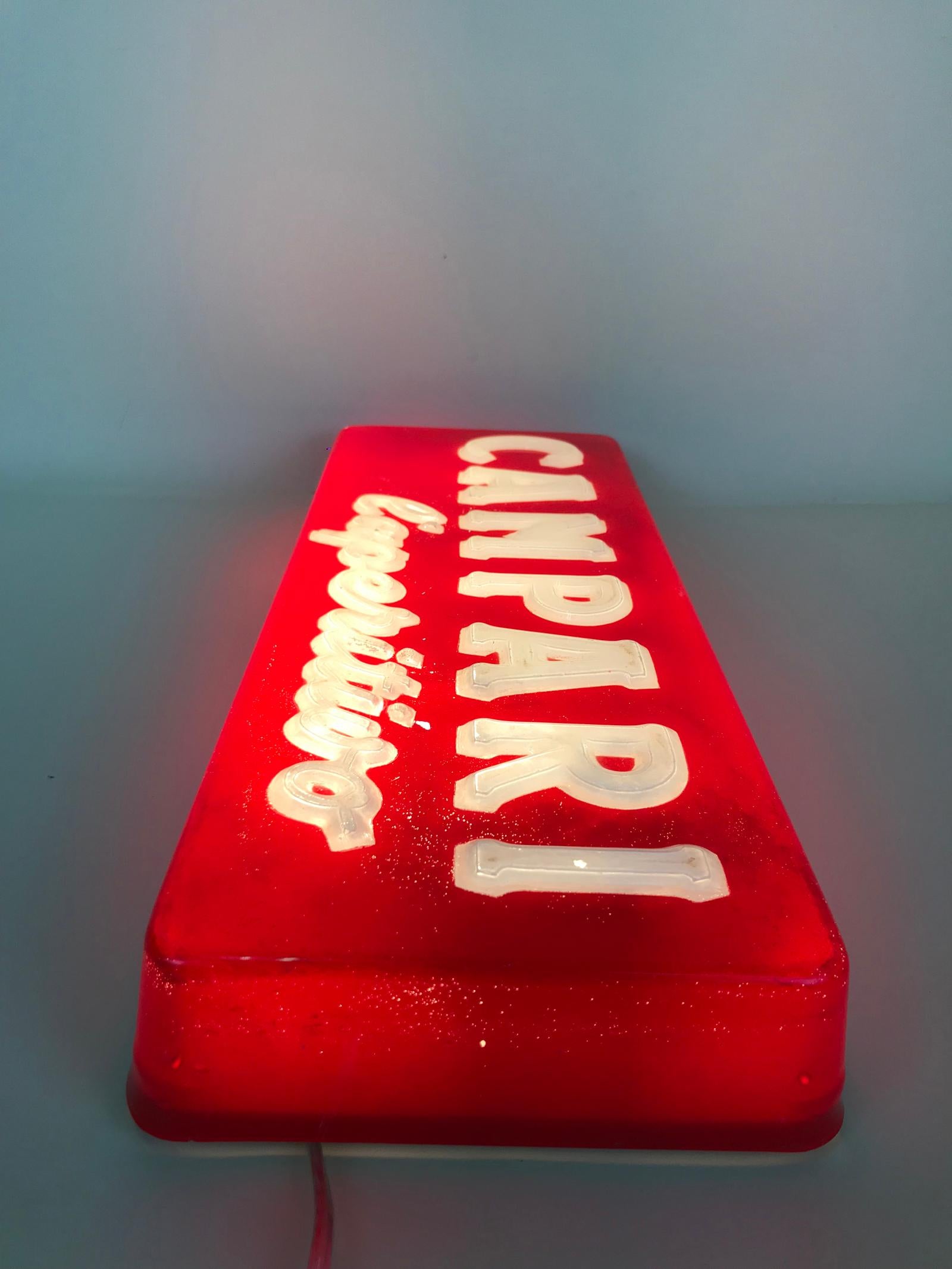 1970s Vintage Italian Campari L'aperitivo Campari the Aperitif Illuminated Sign 10