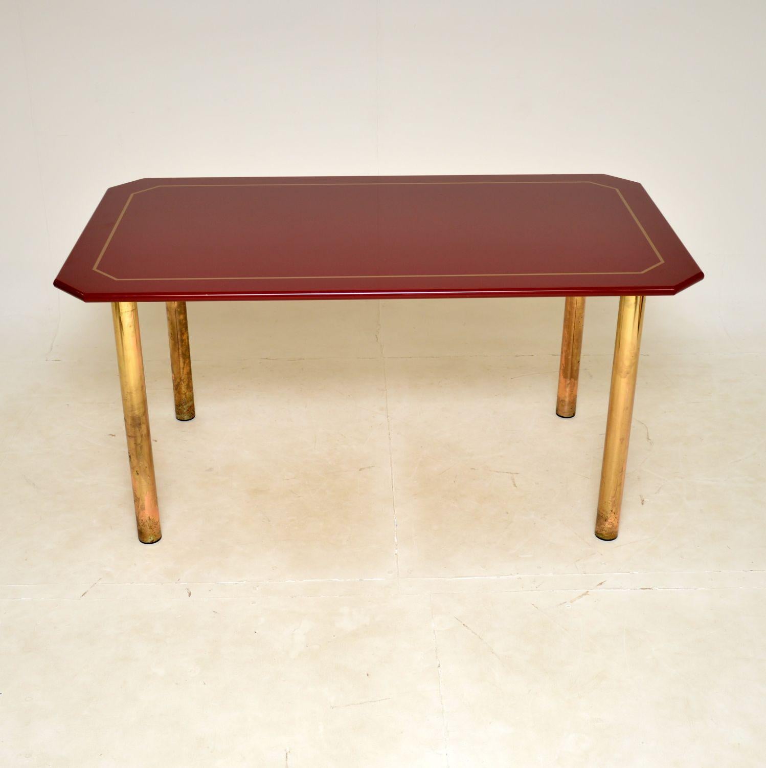 A very stylish and rare vintage dining table and chairs, made in Italy and dating from the 1970’s.

The chairs were originally designed by Marcel Breuer in the 1920’s, they are called the ‘Cesca’ chair. It is exceedingly rare to see them in this