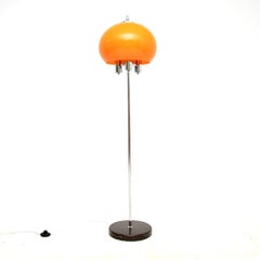 1970 Vintage Italian Italian Chrome Floor Lamp