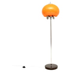 1970 Vintage Italian Italian Chrome Floor Lamp