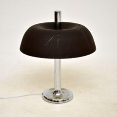 1970s Vintage Italian Chrome Mushroom Desk / Table Lamp