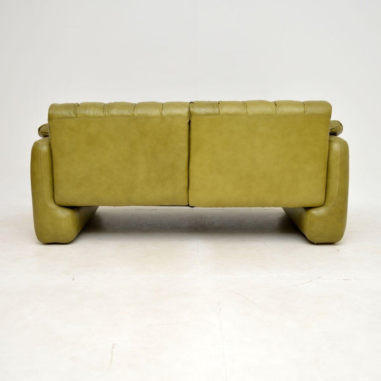 1970s Vintage Italian Leather Sofa For Sale at 1stDibs