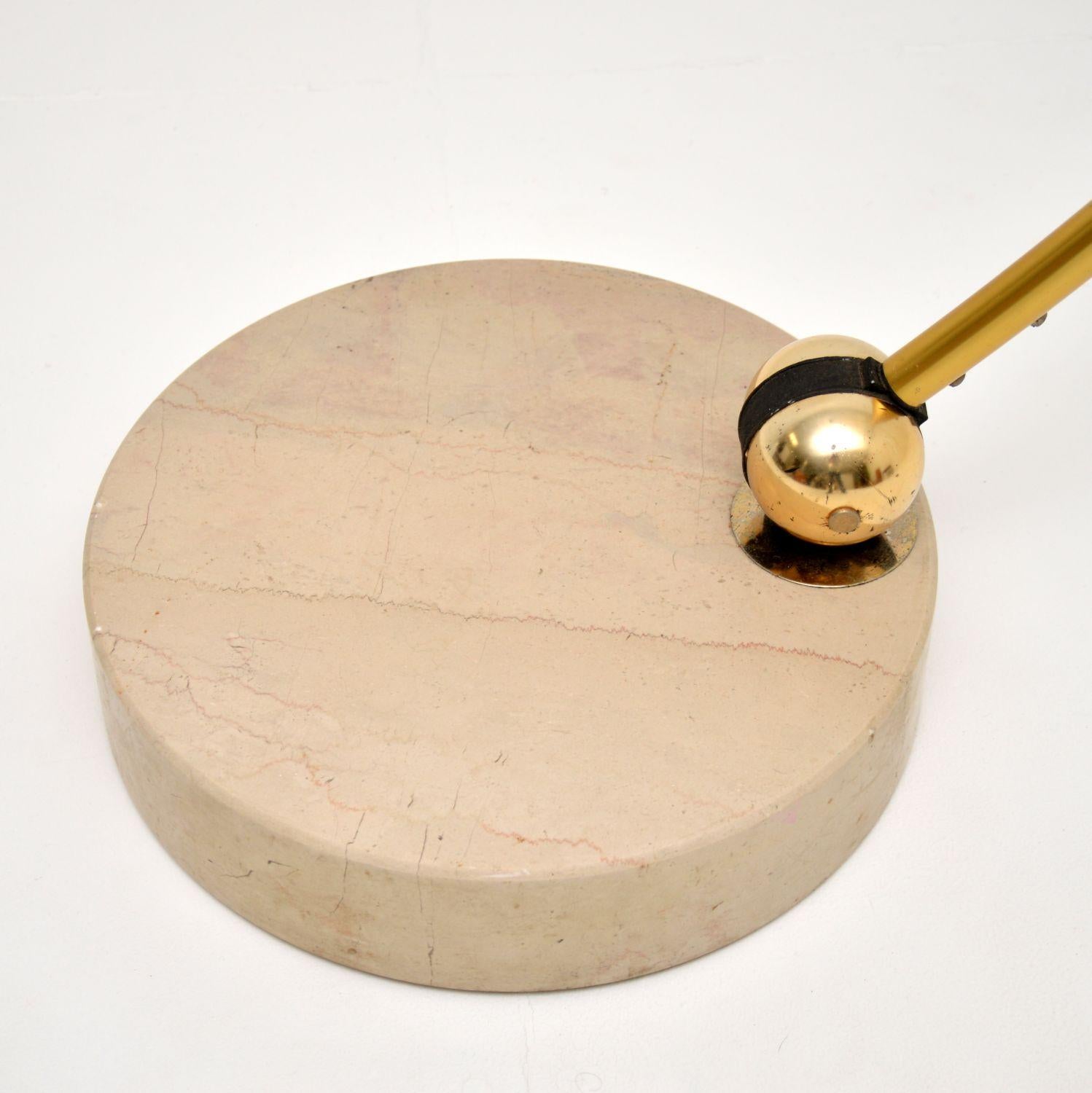 1970's Vintage Italian & Marble Arc Floor Lamp 1