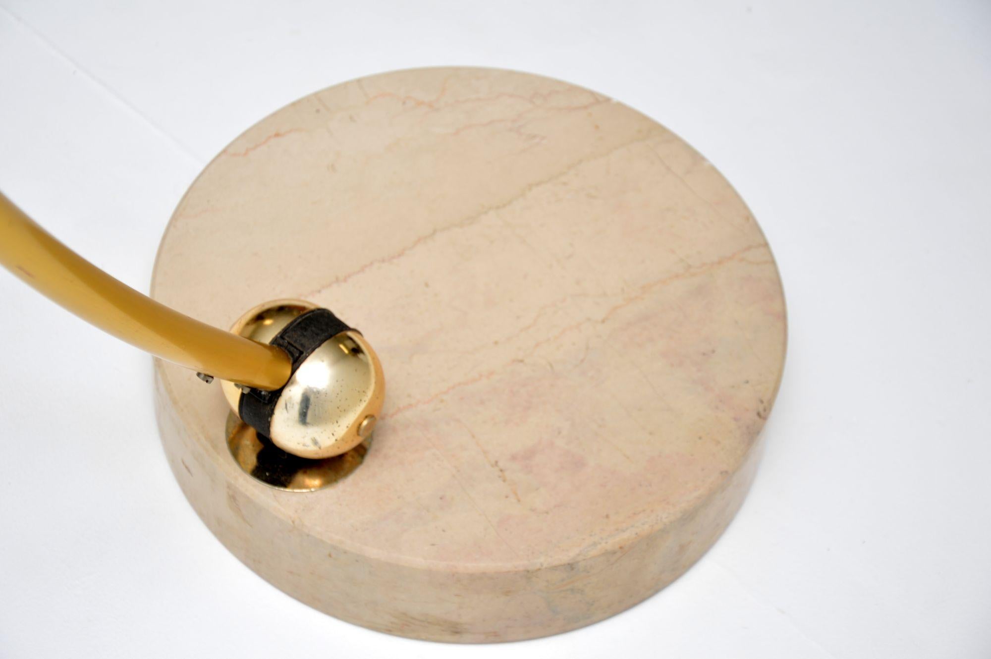 1970's Vintage Italian & Marble Arc Floor Lamp 4