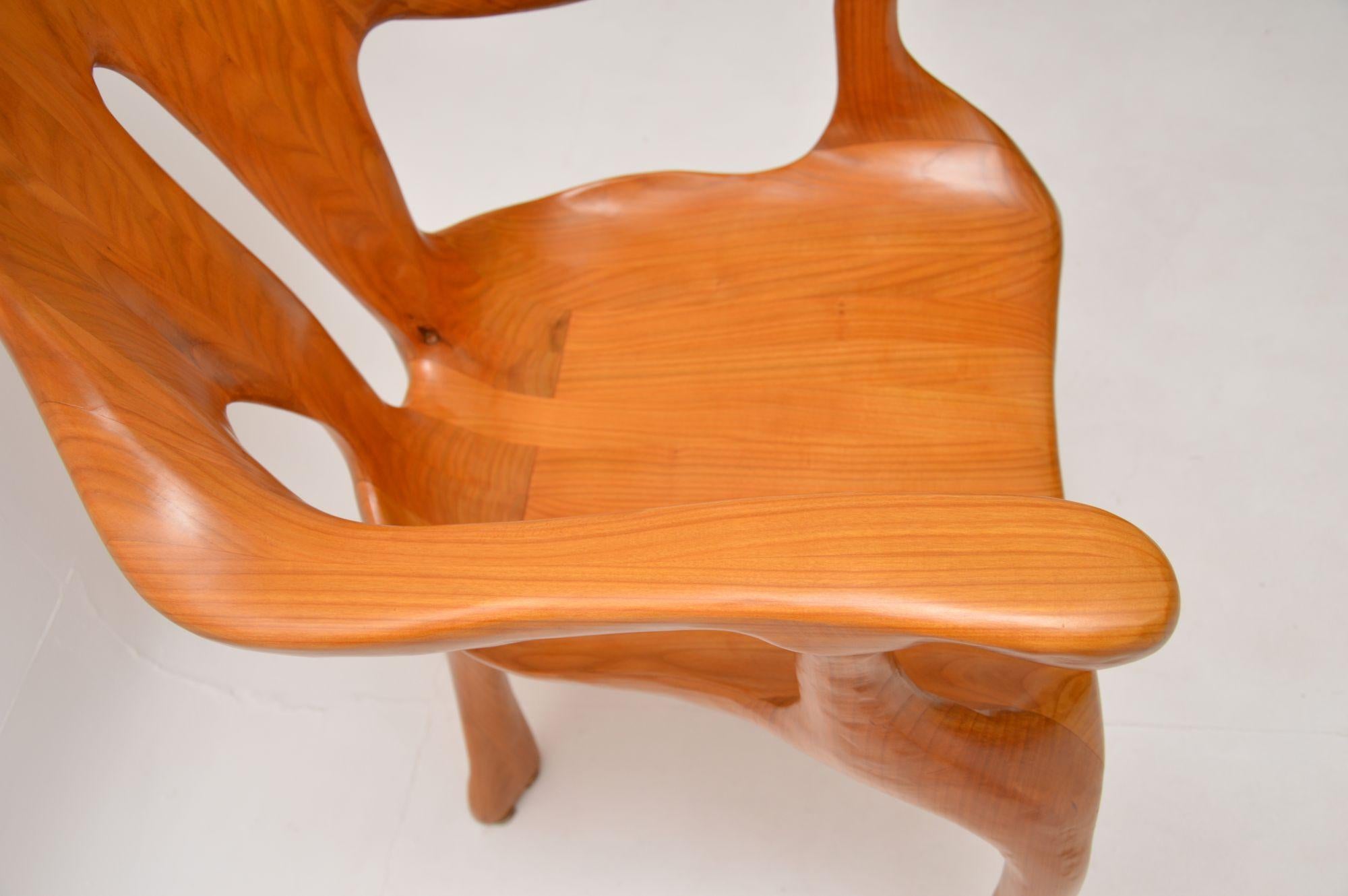 1970’s Vintage Italian Studio Craft Sculptural Armchair For Sale 4