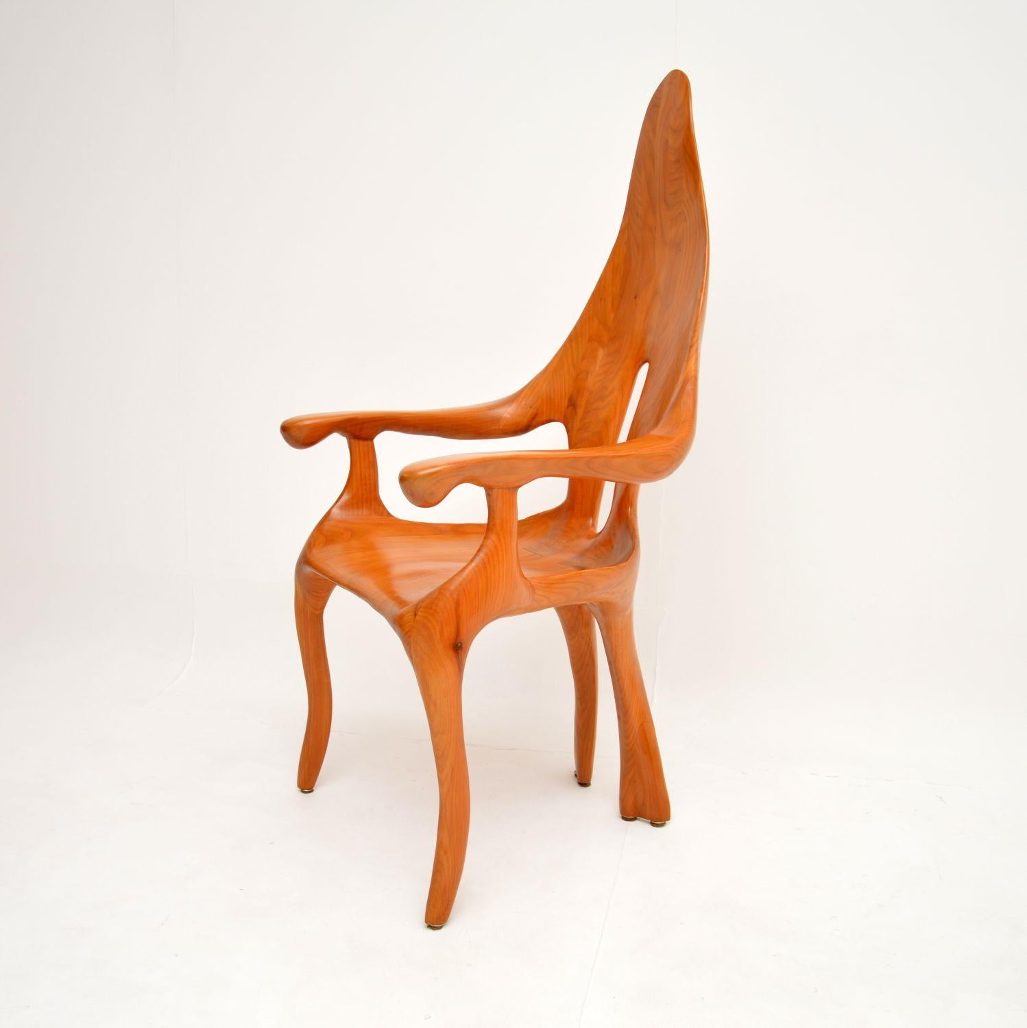 1970’s Vintage Italian Studio Craft Sculptural Armchair In Good Condition For Sale In London, GB