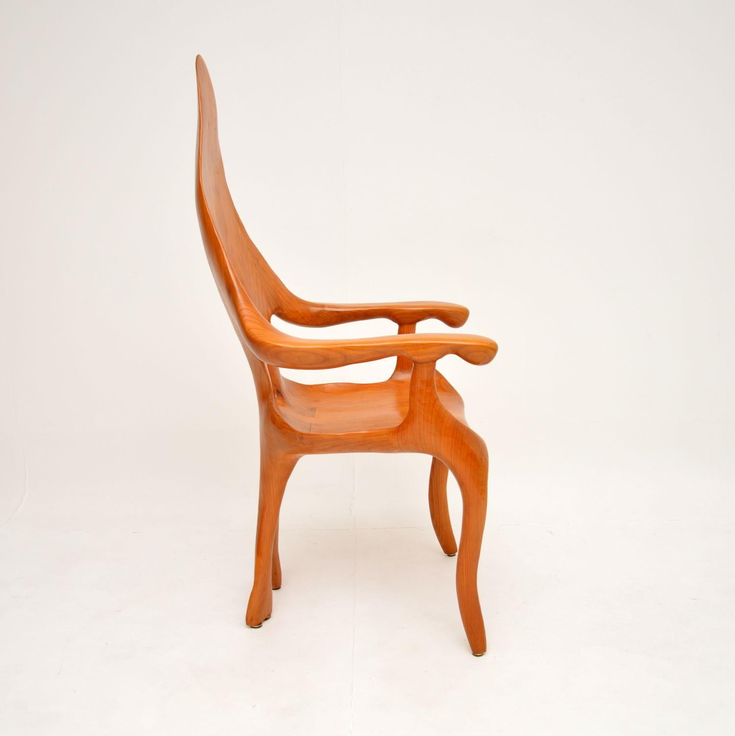 Late 20th Century 1970’s Vintage Italian Studio Craft Sculptural Armchair For Sale