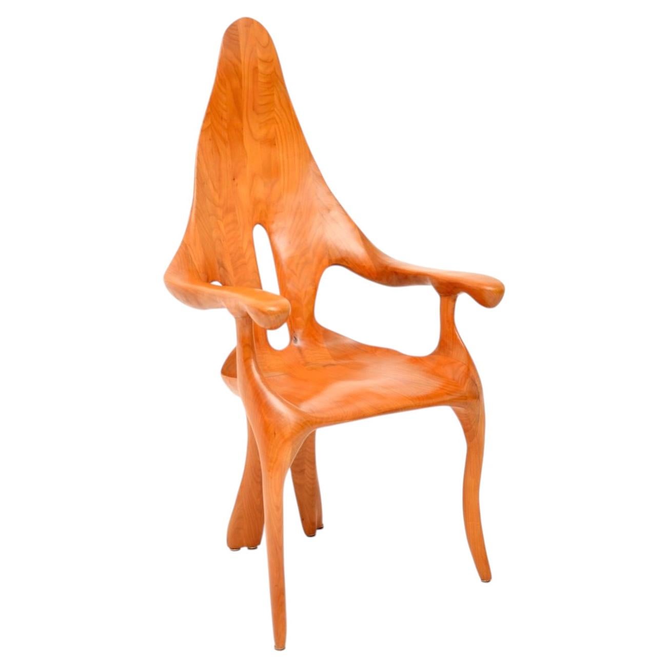 1970’s Vintage Italian Studio Craft Sculptural Armchair For Sale