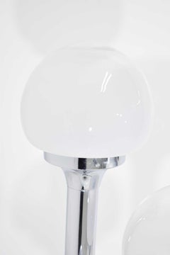 1970s Vintage Italian Three-Globe Chrome Floor Lamp