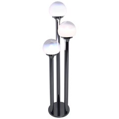 1970s Vintage Italian Three-Globe Chrome Floor Lamp