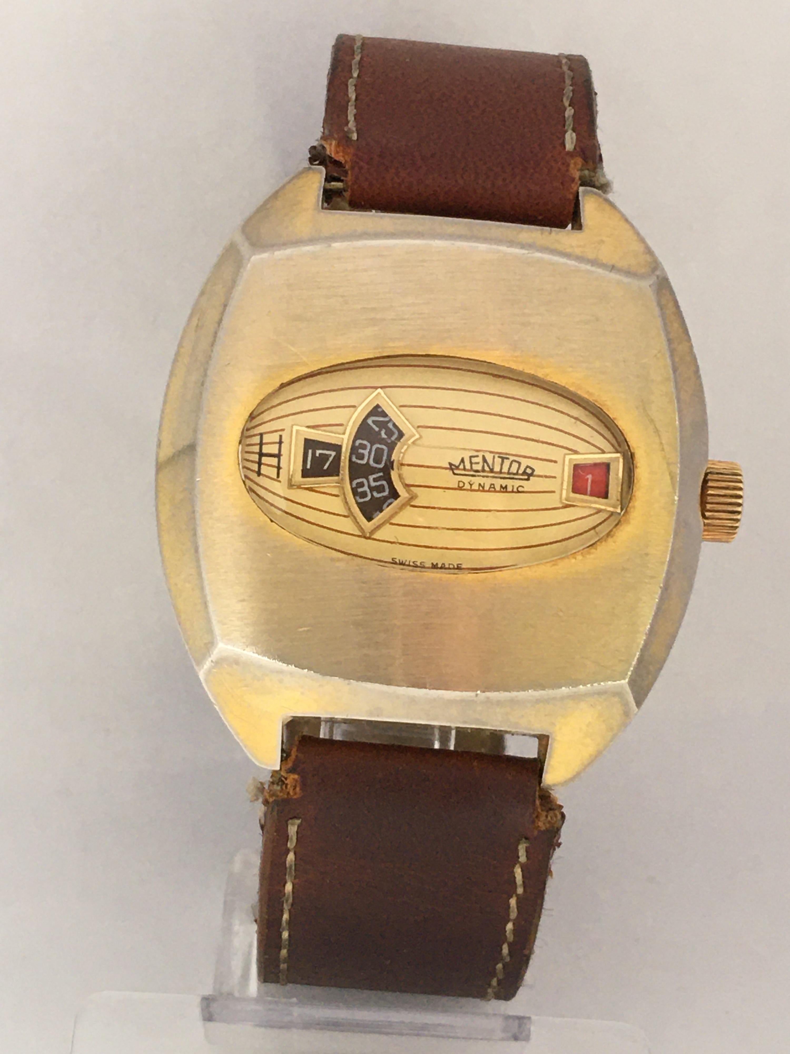 1970s Vintage Jump Hour Digital Mechanical Swiss Watch with Date 5