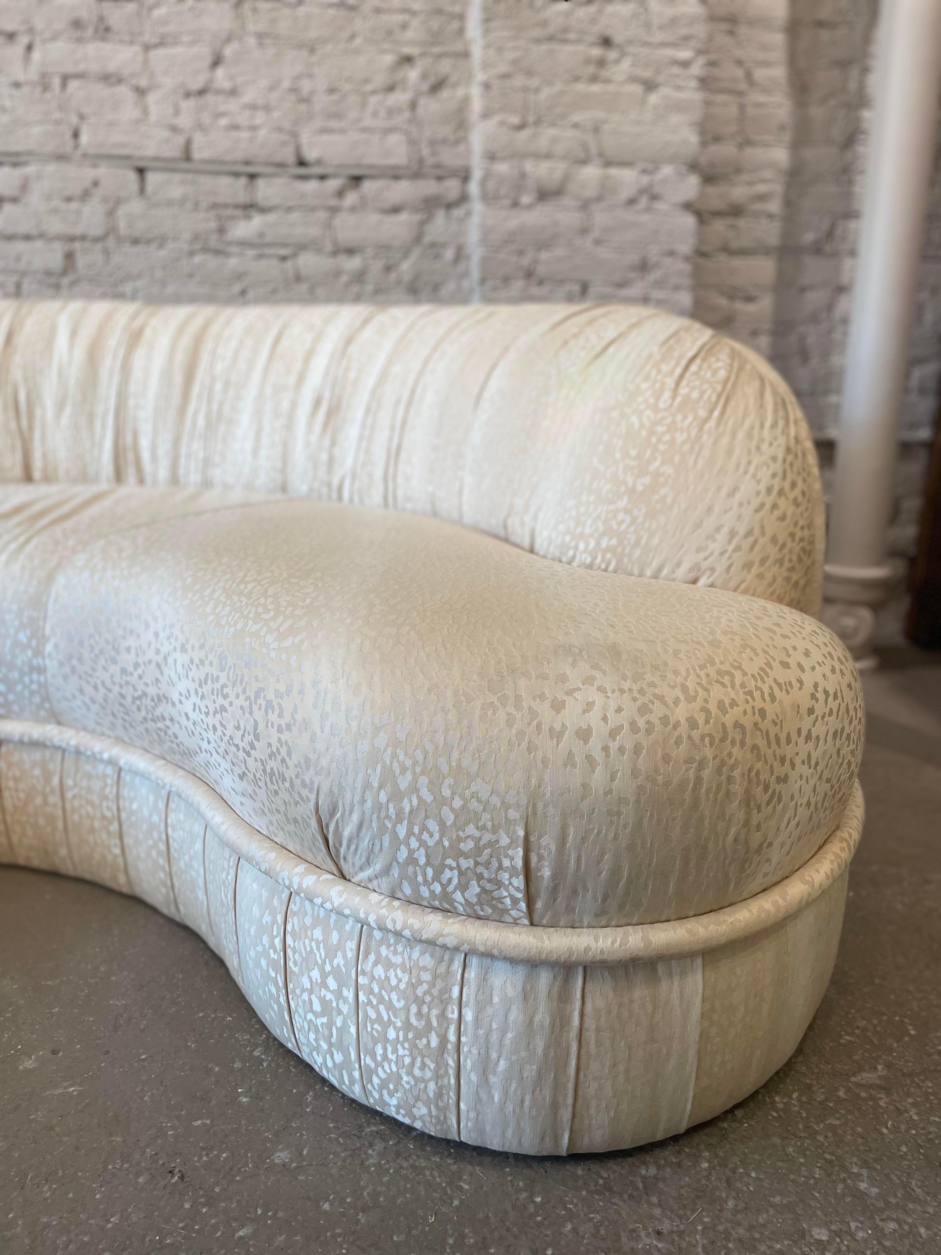 vintage curved sofa