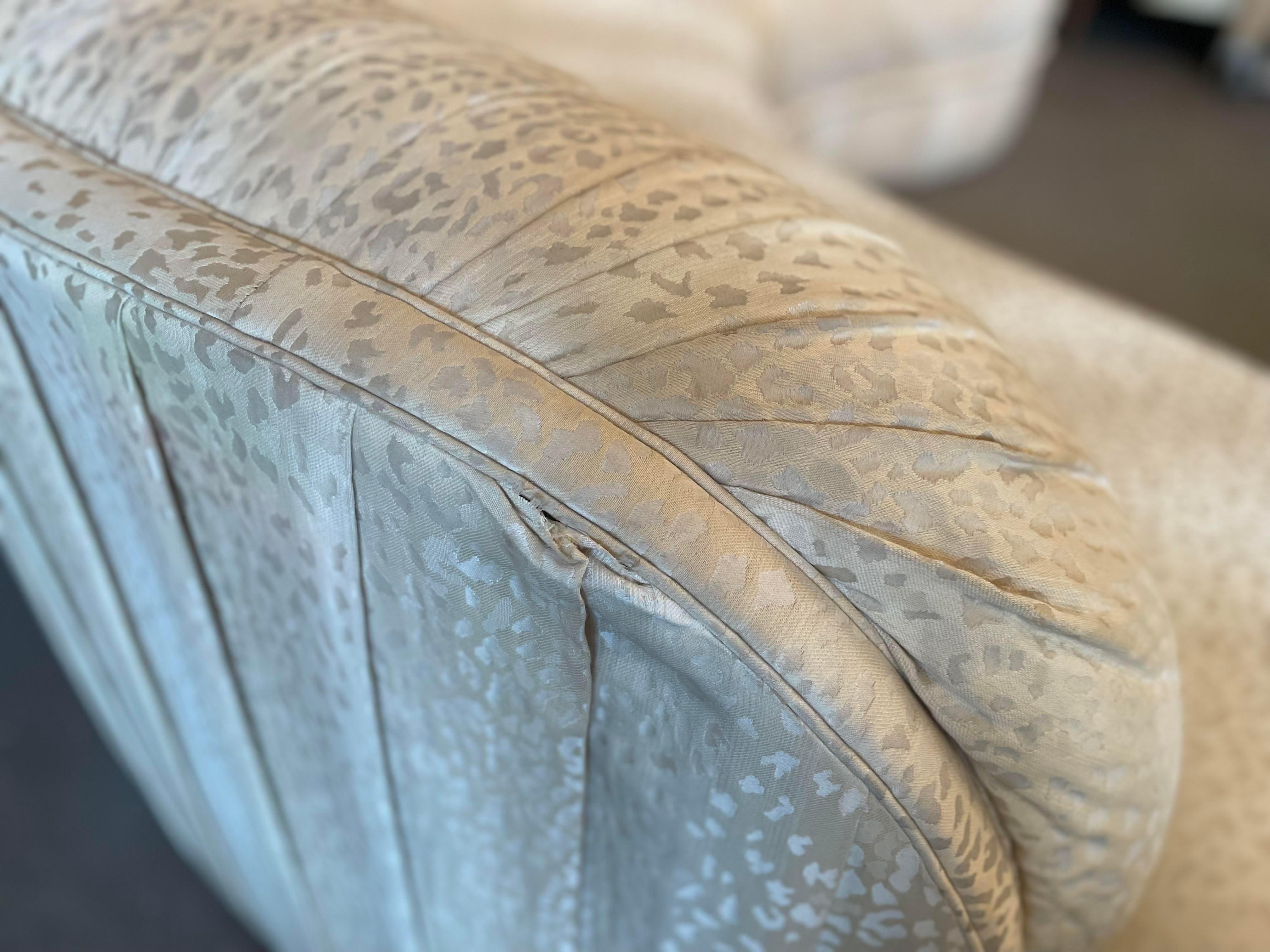 Textile 1970s Vintage Kidney Curved Sofa