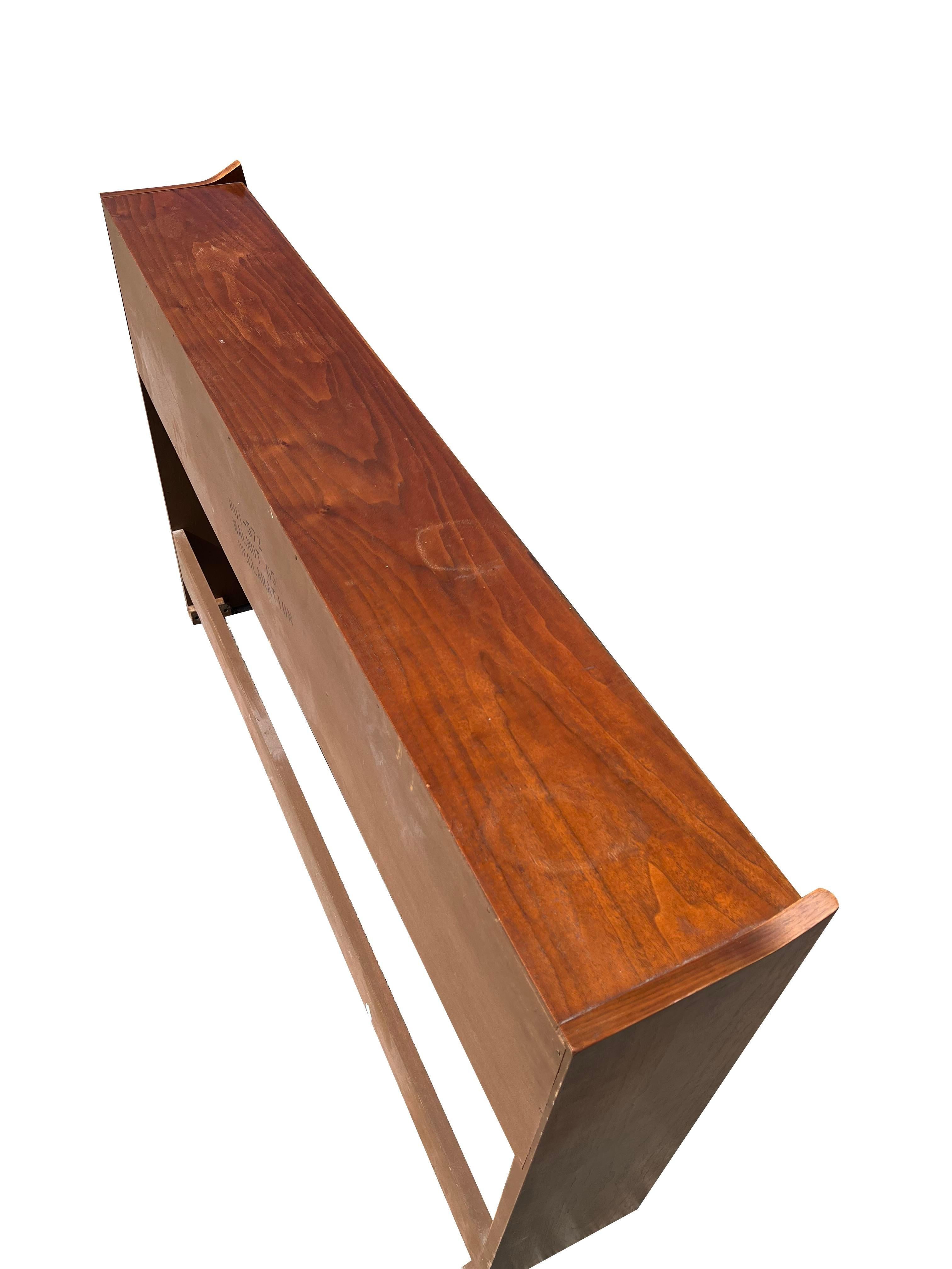1970s Vintage Kipp Stewart Declaration Full Size Headboard With Sliding Doors For Sale 1