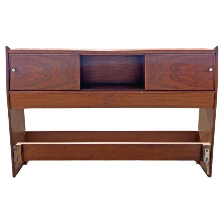 1970s Vintage Kipp Stewart Declaration Full Size Headboard With Sliding Doors For Sale