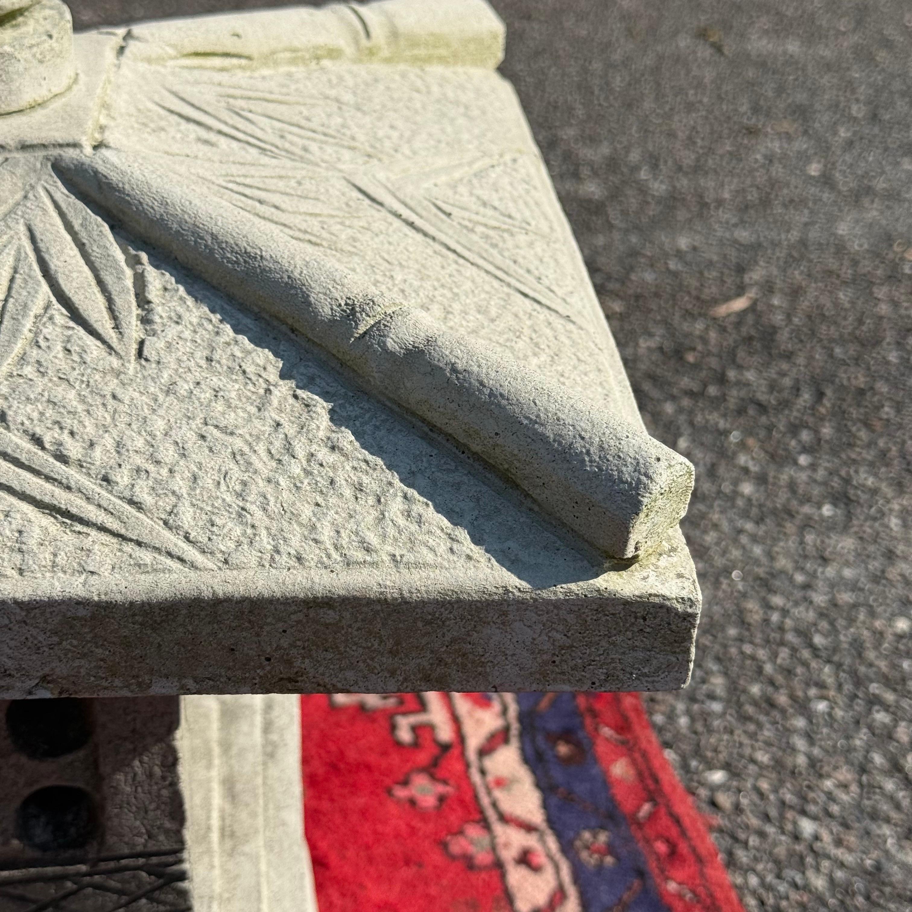 1970s Vintage Large Asian Cast Cement Stacked Pagoda In Good Condition For Sale In Charleston, SC