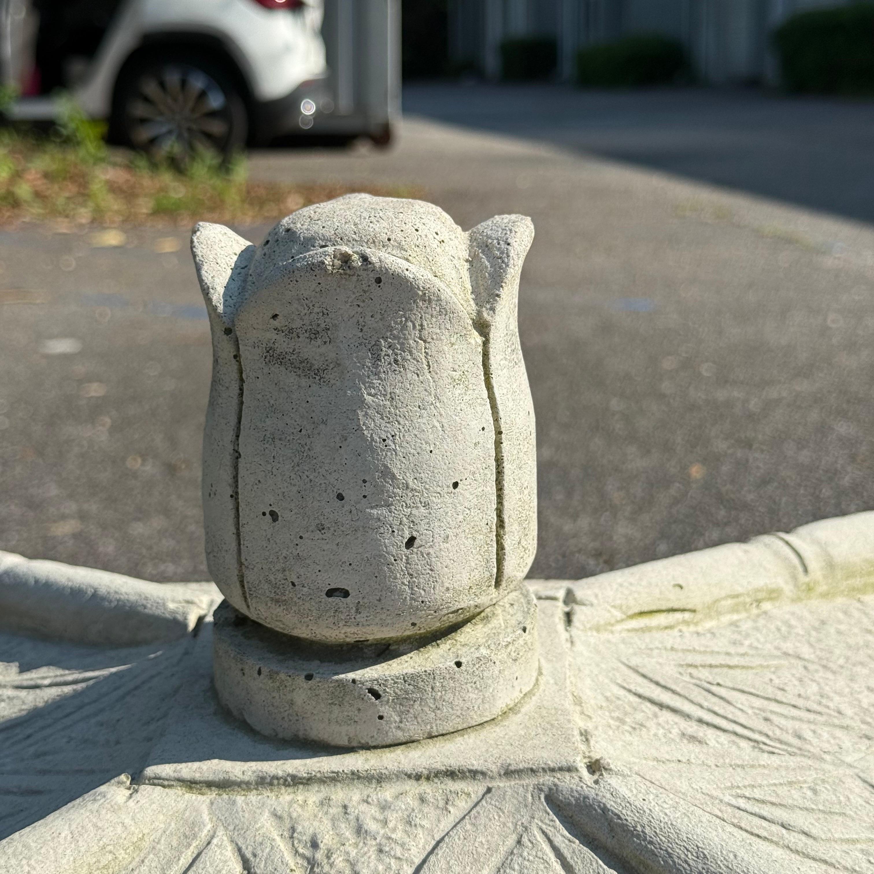 1970s Vintage Large Asian Cast Cement Stacked Pagoda For Sale 1