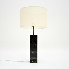 Vintage Marble and Brass Table Lamp
