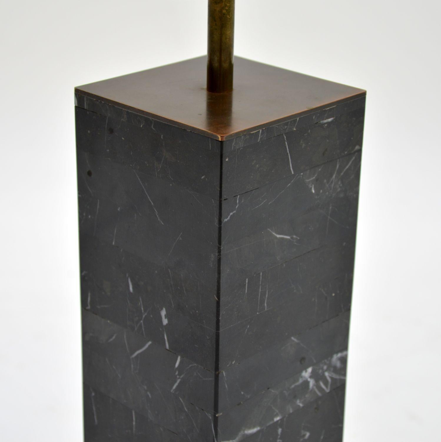 Italian 1970's Vintage Layered Marble Table Lamp For Sale