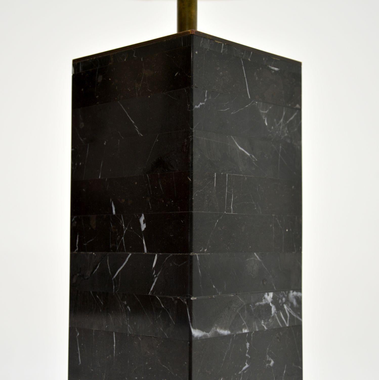 Late 20th Century 1970's Vintage Layered Marble Table Lamp For Sale