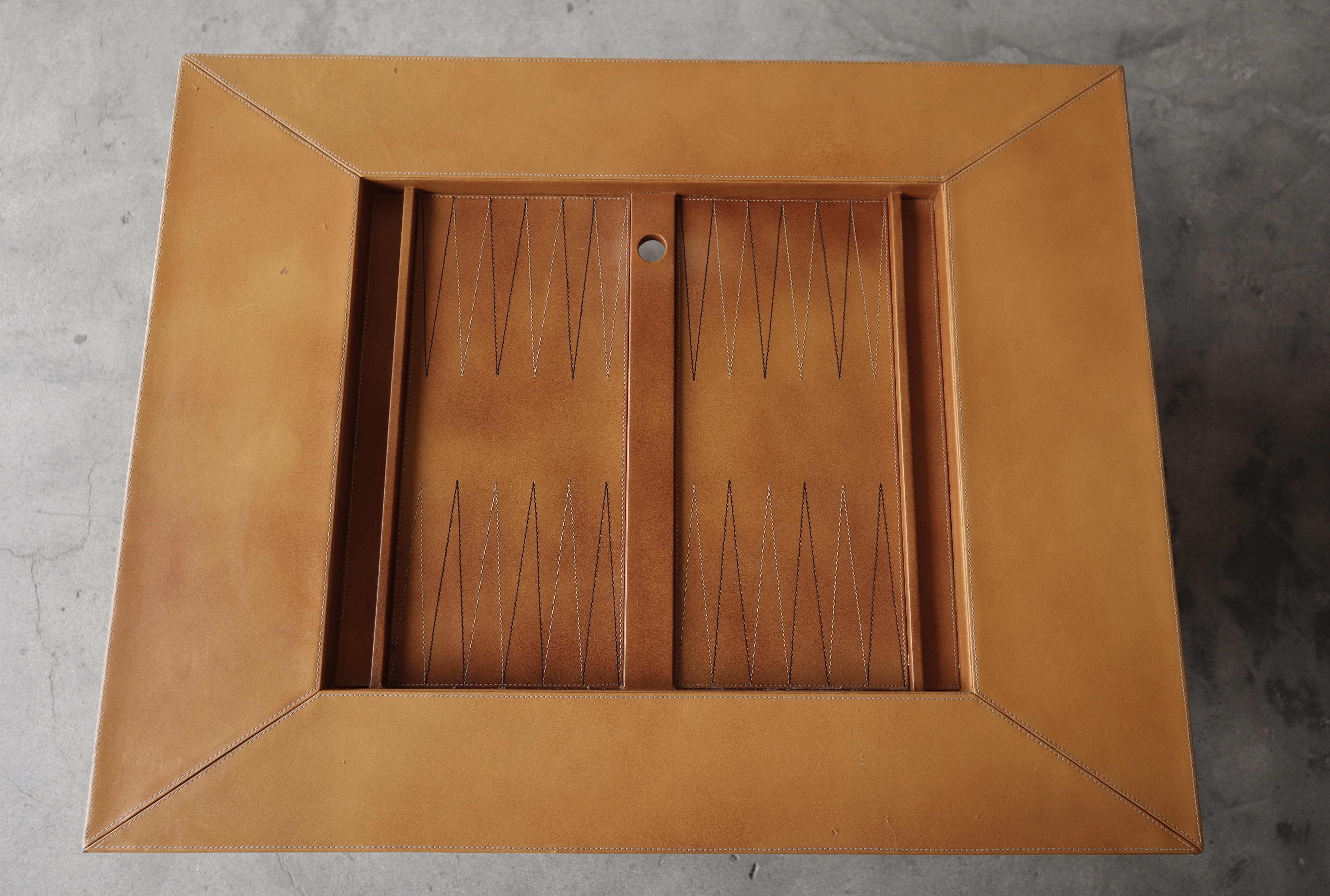 1970's Vintage Leather Game Table 3
