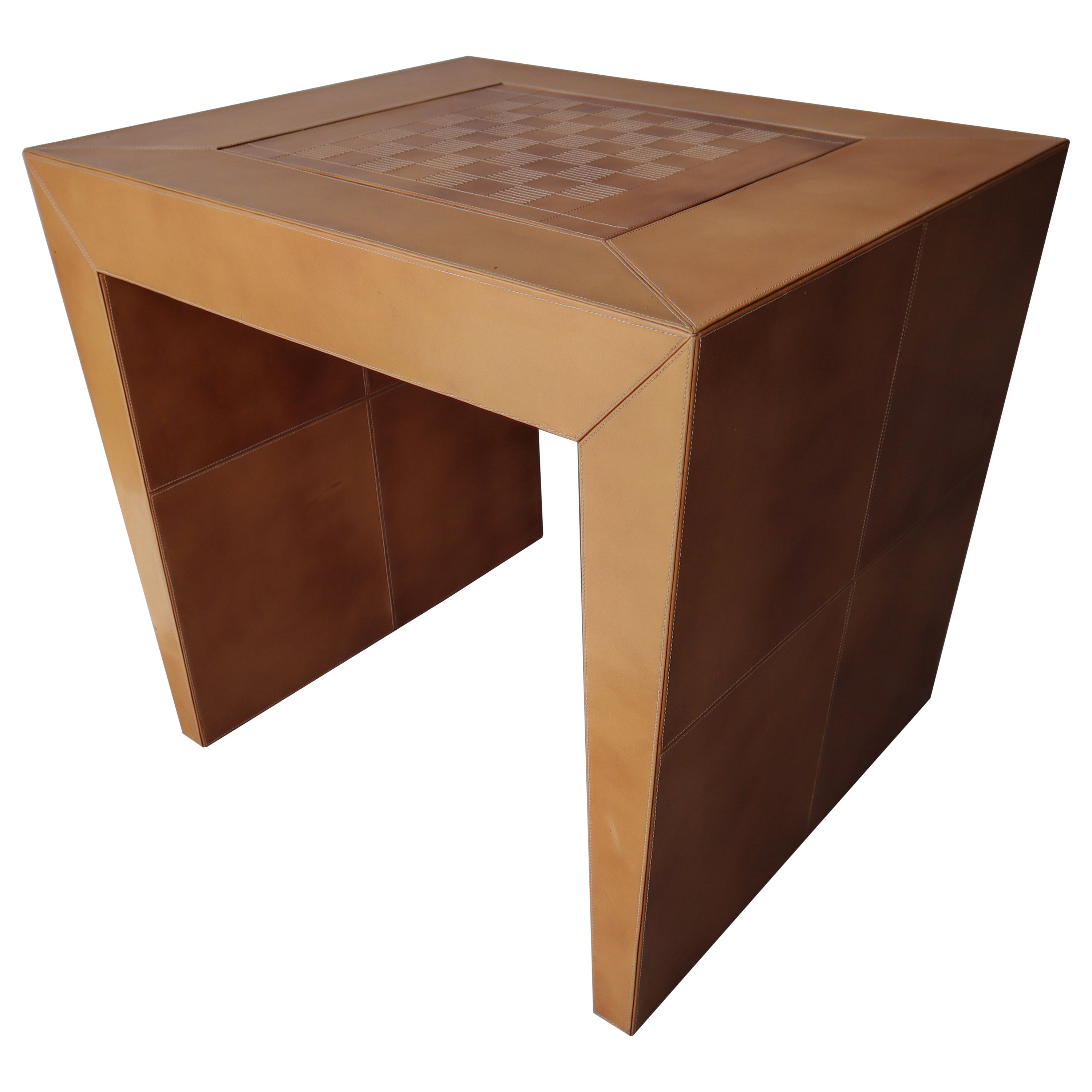 1970
s Vintage Leather Game Table